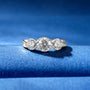 Romane Three Stone Bezel Ring view 3