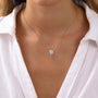 Cecile Heart Bezel Necklace in sterling silver, view 10