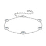 Sandrine Bezel Station Bracelet in sterling silver, view 2