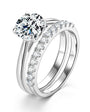 Eloise moissanite bridal ring set in sterling silver