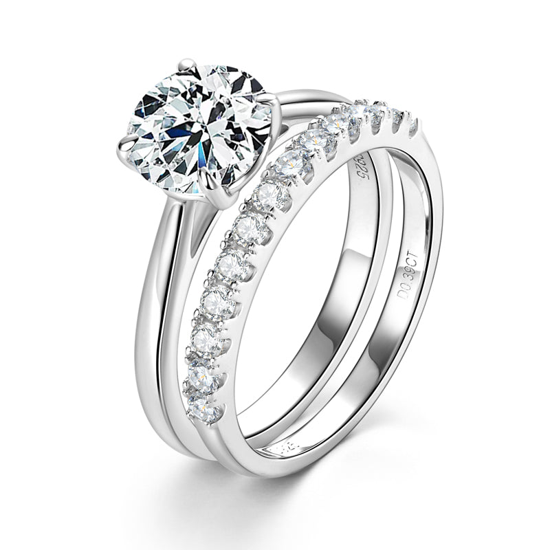 Eloise moissanite bridal ring set in sterling silver