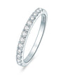 Josiane moissanite half eternity band in sterling silver