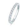 Josiane moissanite half eternity band in sterling silver
