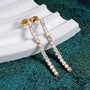 Simone Tennis Drop Earrings in gold plate, view 8