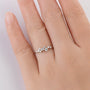 Clemence cluster moissanite ring, view 8
