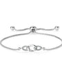 Severine linked ovals moissanite bracelet in sterling silver