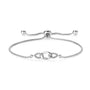 Severine linked ovals moissanite bracelet in sterling silver
