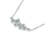 Celeste cluster moissanite necklace in sterling silver, view 5