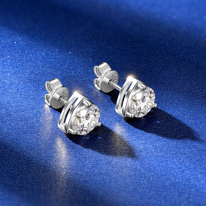 Therese Trillion Frame Studs in sterling silver, view 8