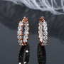 Gaelle Inside Out Hoops in rose gold plated view 5