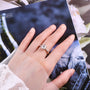 Albane Bezel Solitaire Ring in sterling silver, view 10