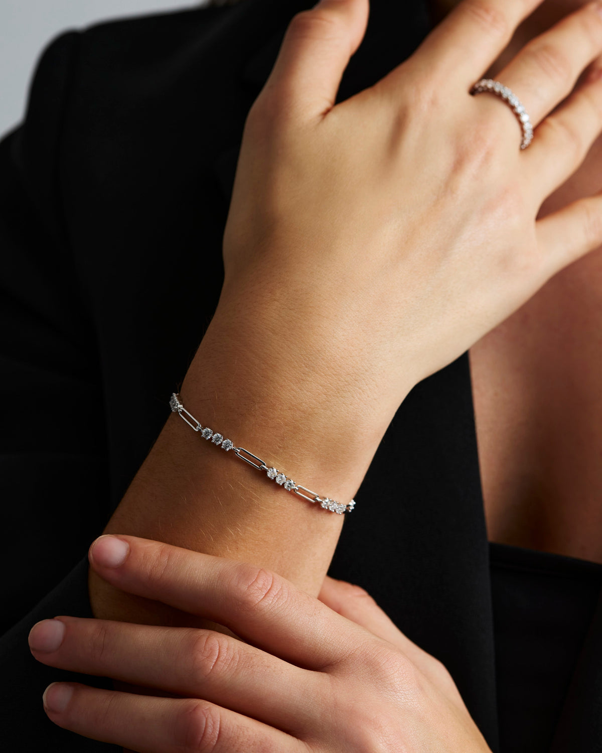 Heloise Gem Link Bracelet worn on the wrist