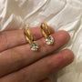 Margot Solitaire Drop Huggies in gold plated view 8