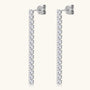 Simone Tennis Drop Earrings in sterling silver, view 3