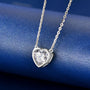 Cecile Heart Bezel Necklace in sterling silver, view 7