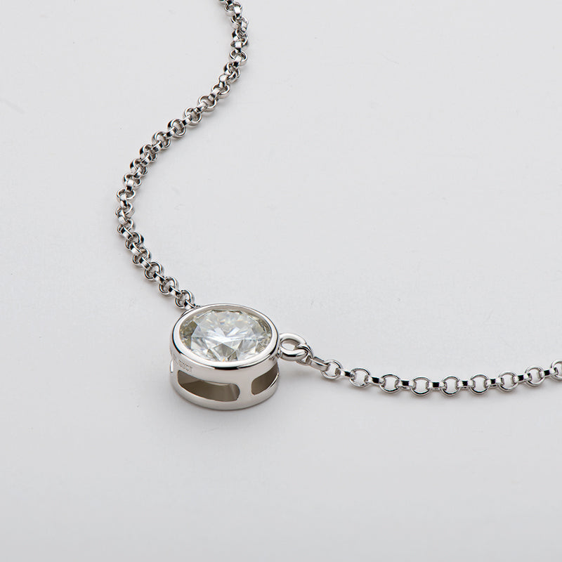 Clotilde Bezel Solitaire Necklace view 5