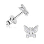 Nadine Pave Butterfly Studs view 4