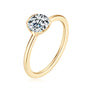 Albane Bezel Solitaire Ring in gold plate, view 4