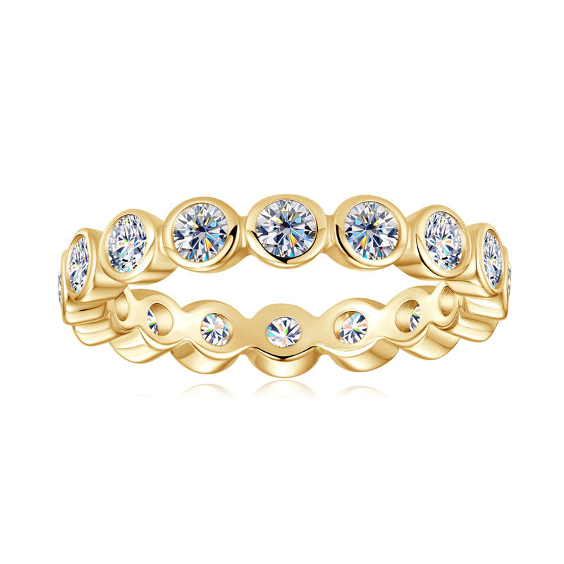 Marceline Bezel Eternity Band in gold plated view 6