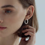 Daphne Pave Hoops in sterling silver, view 7