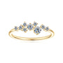 Clemence cluster moissanite ring in gold plate, view 5