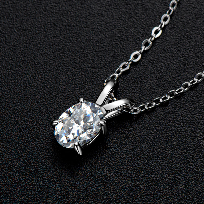 Oceane Oval Solitaire Pendant view 8