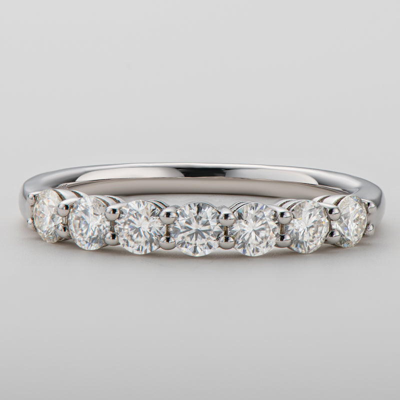 Adeline Seven Stone Half Eternity Band view 2
