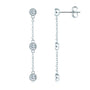 Coralie Bezel Dangle Earrings in sterling silver