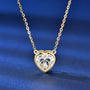 Cecile Heart Bezel Necklace in gold plate, view 6