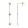 Coralie Bezel Dangle Earrings in gold plated