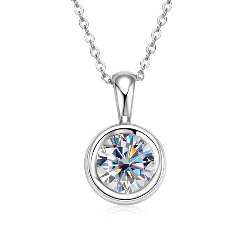 Perrine Bezel Solitaire Pendant view 3