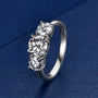 Yvonne Shared Prong Trilogy Ring view 5
