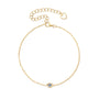 Capucine Bezel Solitaire Bracelet in gold plated view 5