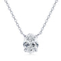 Solange crushed ice oval moissanite necklace in sterling silver