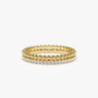 Lorraine Beaded Pave Band in gold plated view 4