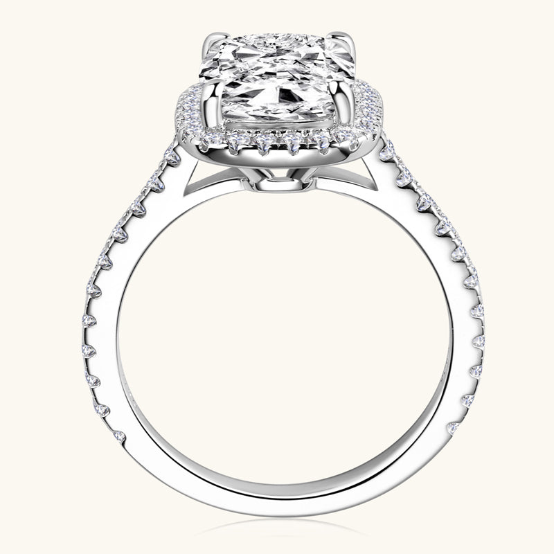 Eugenie Cushion Halo Ring view 7