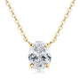 Solange Crushed Ice Oval Necklace in gold plated view 6