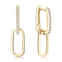 Ondine Paperclip Huggies in gold plated view 3