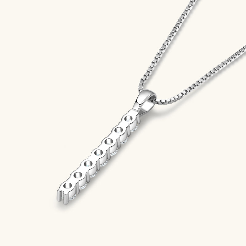 Blanche Seven Stone Drop Necklace view 3