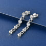 Pascale Bezel Link Drop Earrings in sterling silver, view 6