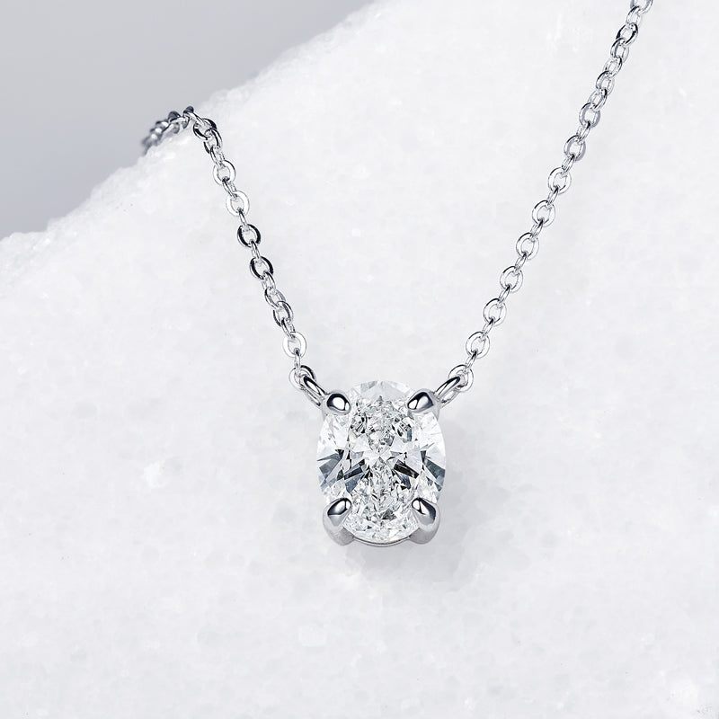 Solange Crushed Ice Oval Necklace view 3