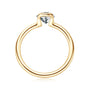 Albane Bezel Solitaire Ring in gold plate, view 6