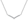 Axelle Pave V Necklace in sterling silver