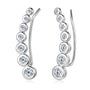 Yolande Graduated Bezel Climbers in sterling silver, view 3