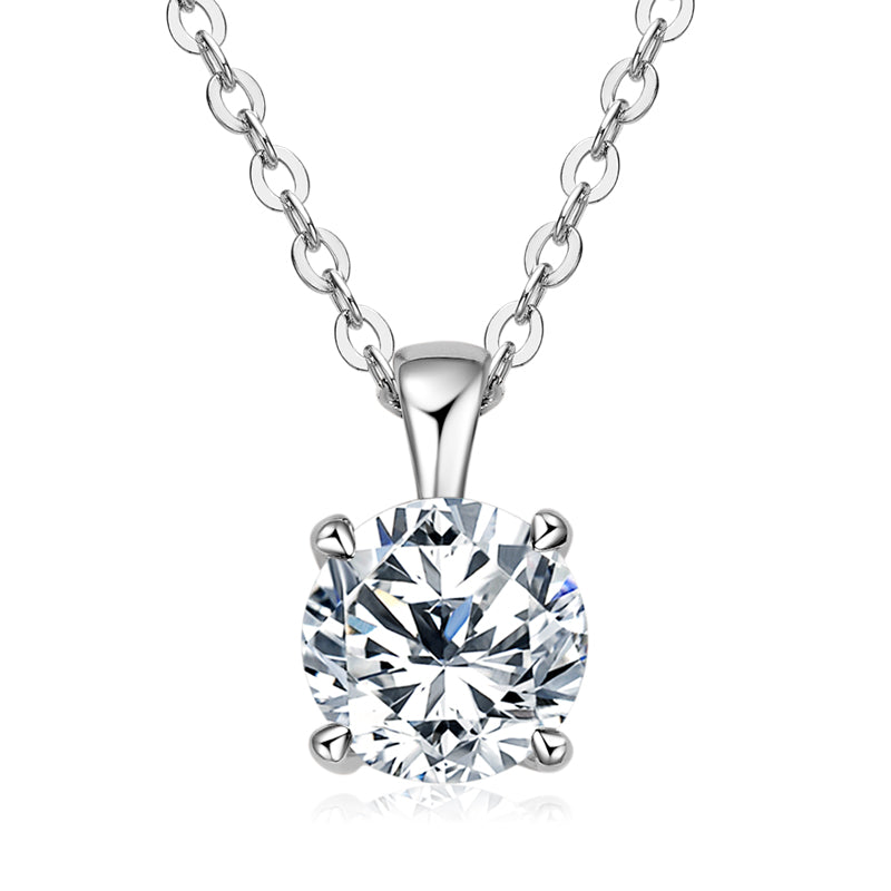 Mia Solitaire Pendant in sterling silver