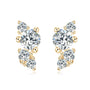 Fleur Cluster Climber Studs in gold plated view 3