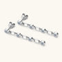 Pascale Bezel Link Drop Earrings in sterling silver, view 5