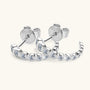 Genevieve Bezel Half Hoops view 4