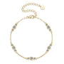 Armelle Bezel Trio Bracelet in gold plated view 5