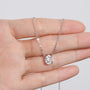 Berenice Oval Solitaire Necklace view 5